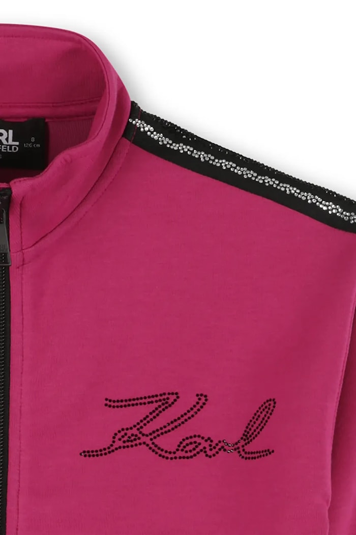 Detská mikina Karl Lagerfeld ružová Z30611.86.108