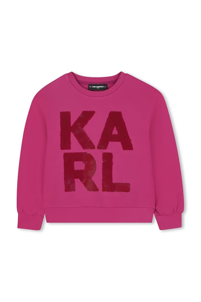 Dětská mikina Karl Lagerfeld Z30613.114.150 růžová AW25