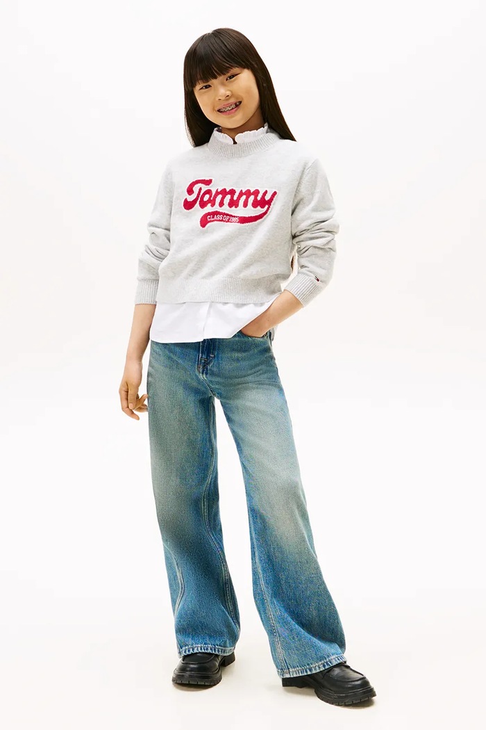 Dětská mikina Tommy Hilfiger šedá KG0KG08842.9BYA