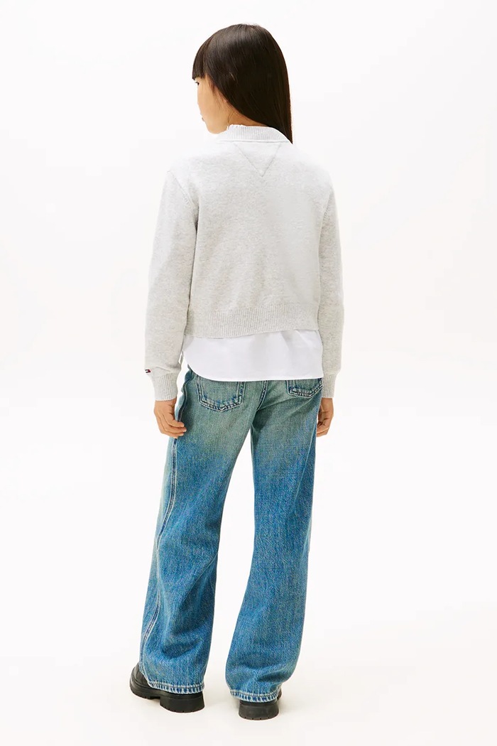 Dětská mikina Tommy Hilfiger KG0KG08842.9BYA šedá