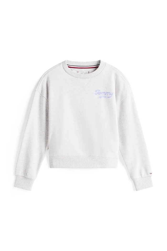 Παιδική μπλούζα Tommy Hilfiger KG0KG08779.116.122.9BYA γκρί AW25