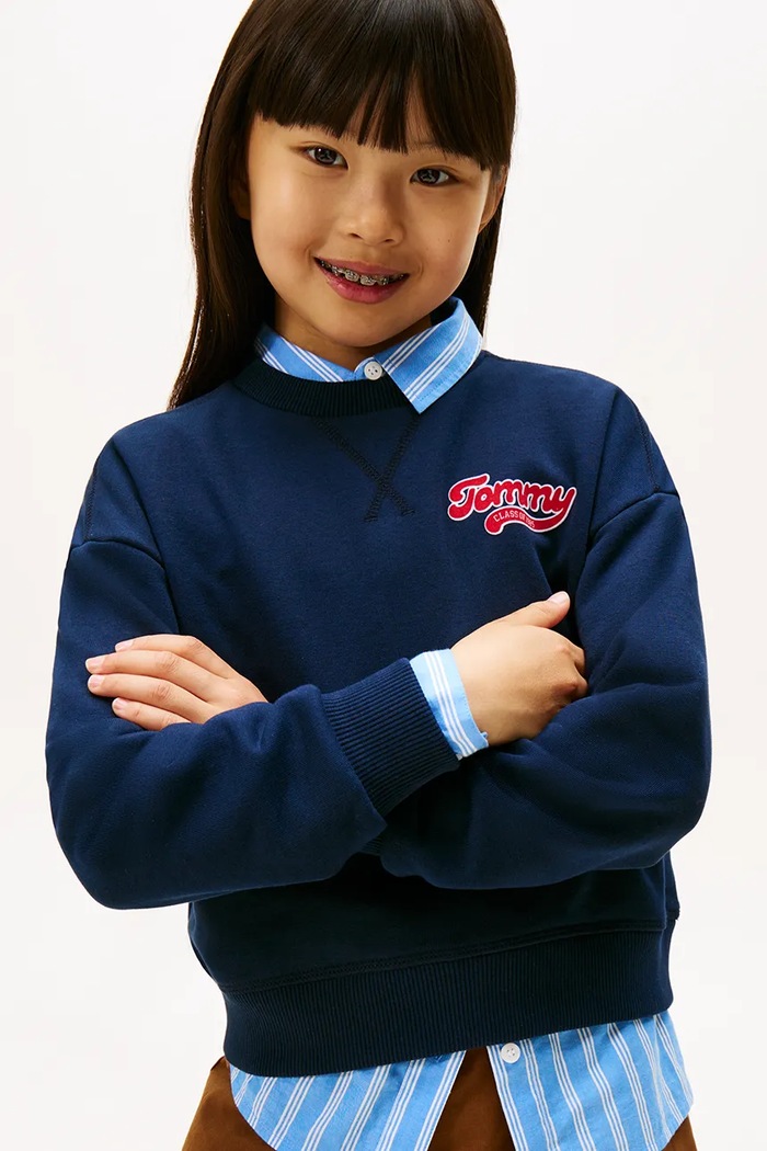 Момиче Детски суичър Tommy Hilfiger KG0KG08779.128.176.9BYA тъмносин