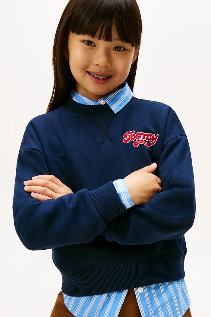 Момиче Детски суичър Tommy Hilfiger KG0KG08779.128.176.9BYA тъмносин
