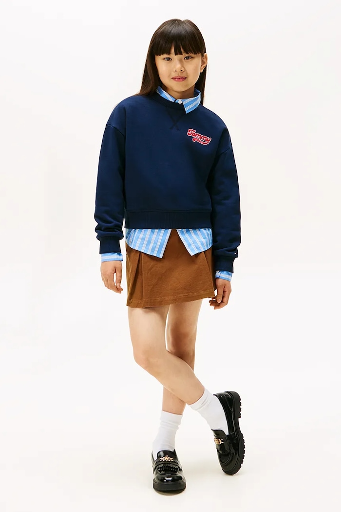 Детски суичър Tommy Hilfiger тъмносин KG0KG08779.128.176.9BYA