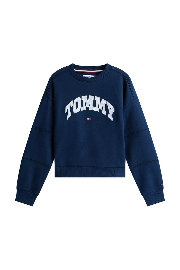 Детски суичър Tommy Hilfiger KG0KG08785.9BYA тъмносин AW25