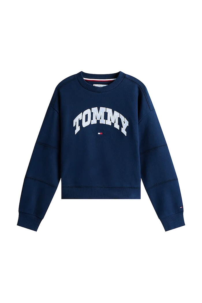 Детски суичър Tommy Hilfiger KG0KG08785.9BYA тъмносин AW25