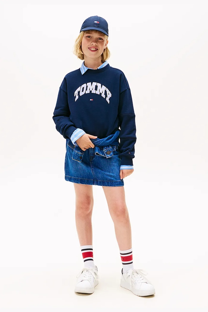 Детски суичър Tommy Hilfiger тъмносин KG0KG08785.9BYA