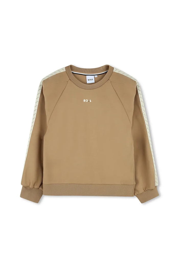 Детски суичър BOSS J52422.126.150 кафяв AW25