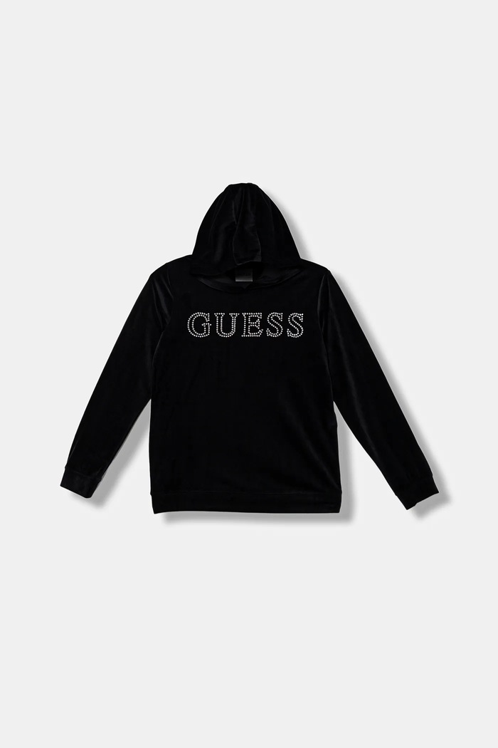 Detská mikina Guess s elastanom čierna J4YQ27.K0232.9BYA