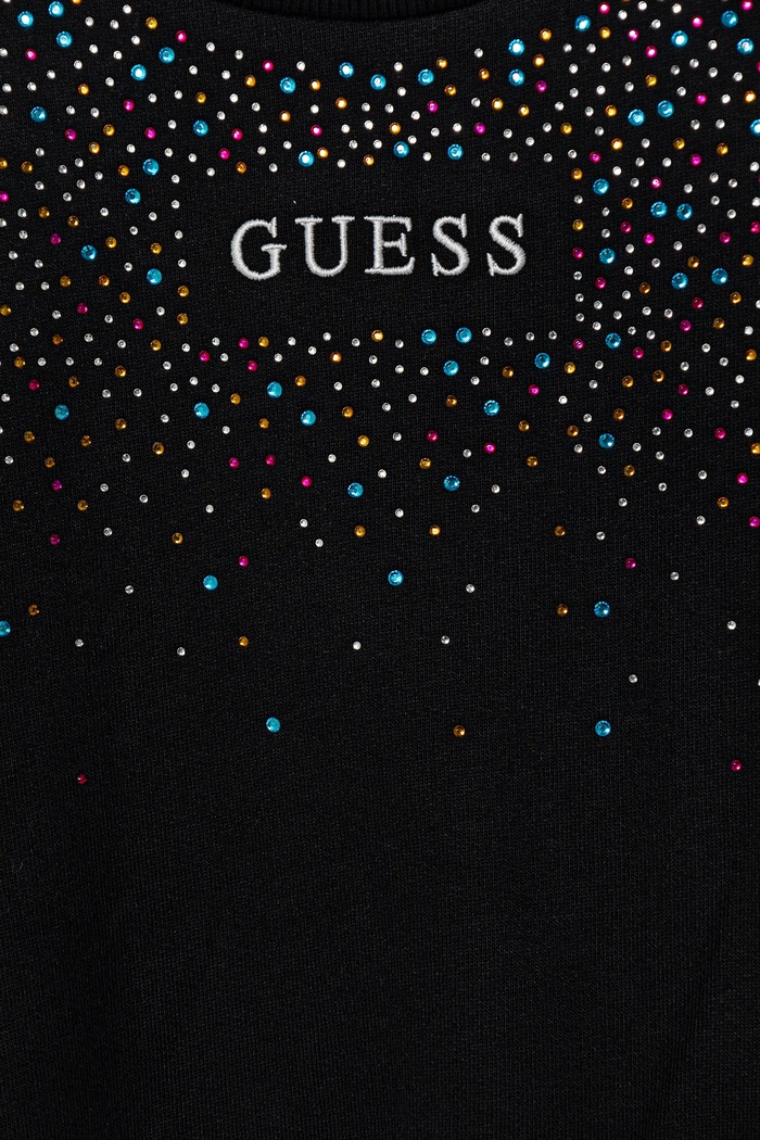 Fete Guess hanorac de bumbac pentru copii J5BQ05.KAV34.9BYA negru