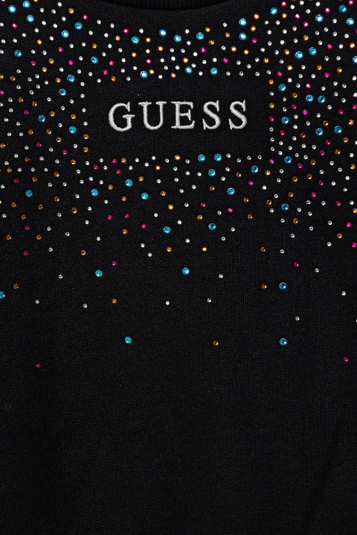 Fete Guess hanorac de bumbac pentru copii J5BQ05.KAV34.9BYA negru