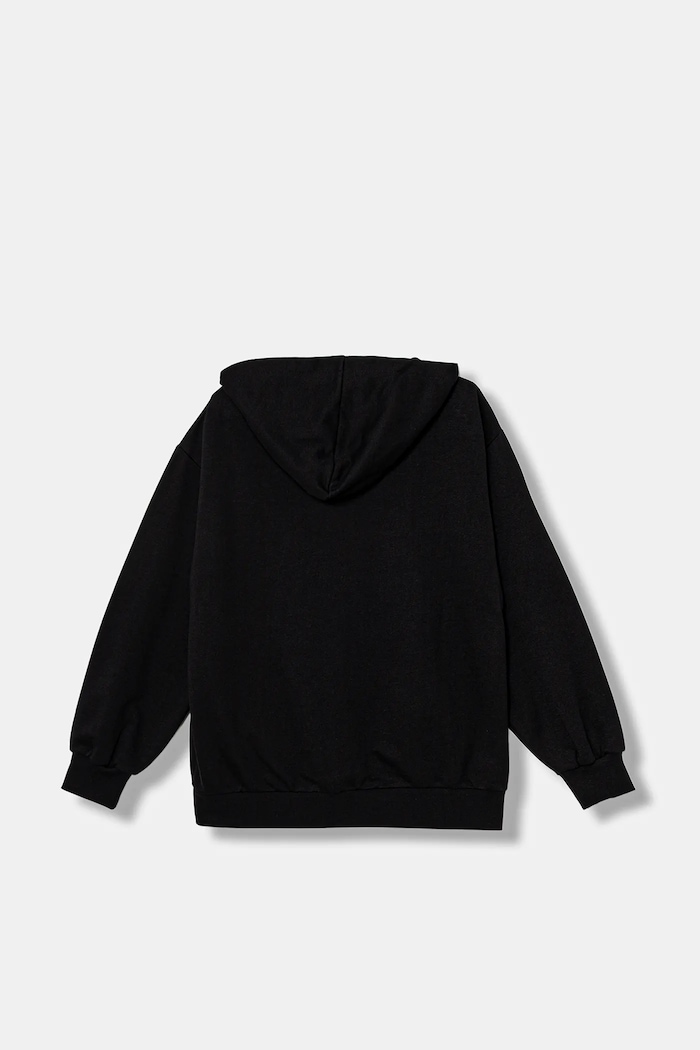 Elisabetta Franchi hanorac de bumbac pentru copii EFFE156.0.FF002 negru AW25