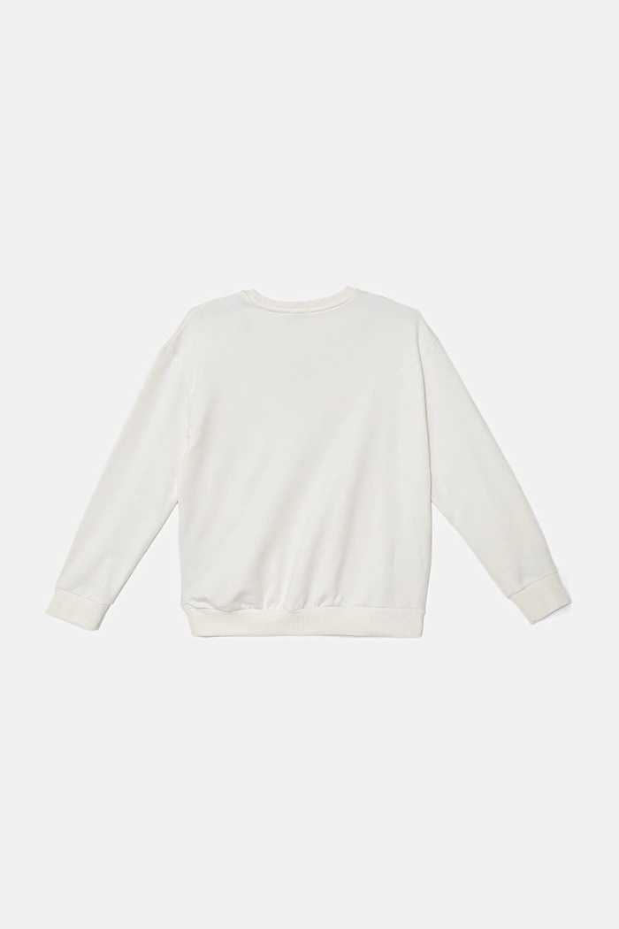 Pinko hanorac de bumbac pentru copii KFFE011.C.FE014 alb AW25