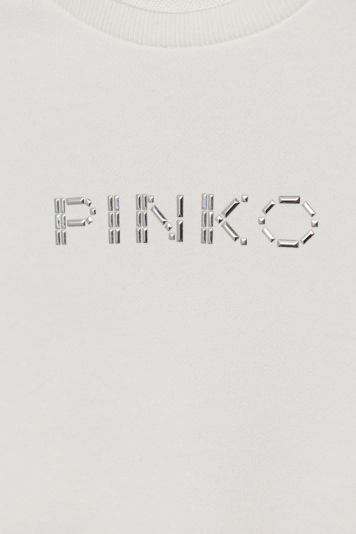 Fete Pinko hanorac de bumbac pentru copii KFFE011.C.FE014 alb