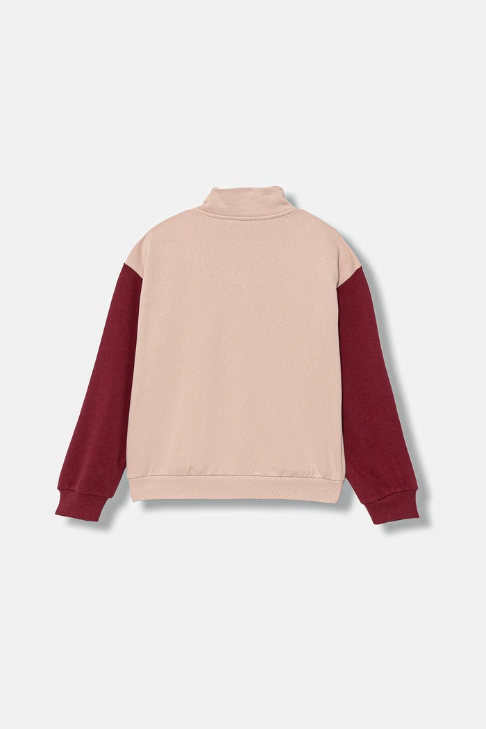United Colors of Benetton hanorac de bumbac pentru copii 3J68C505D.G.seasonal roz AW25