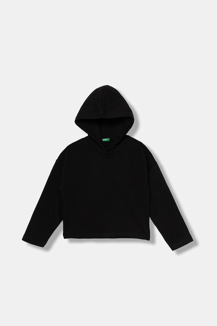United Colors of Benetton hanorac de bumbac pentru copii print negru 3NBMC2053.G.seasonal