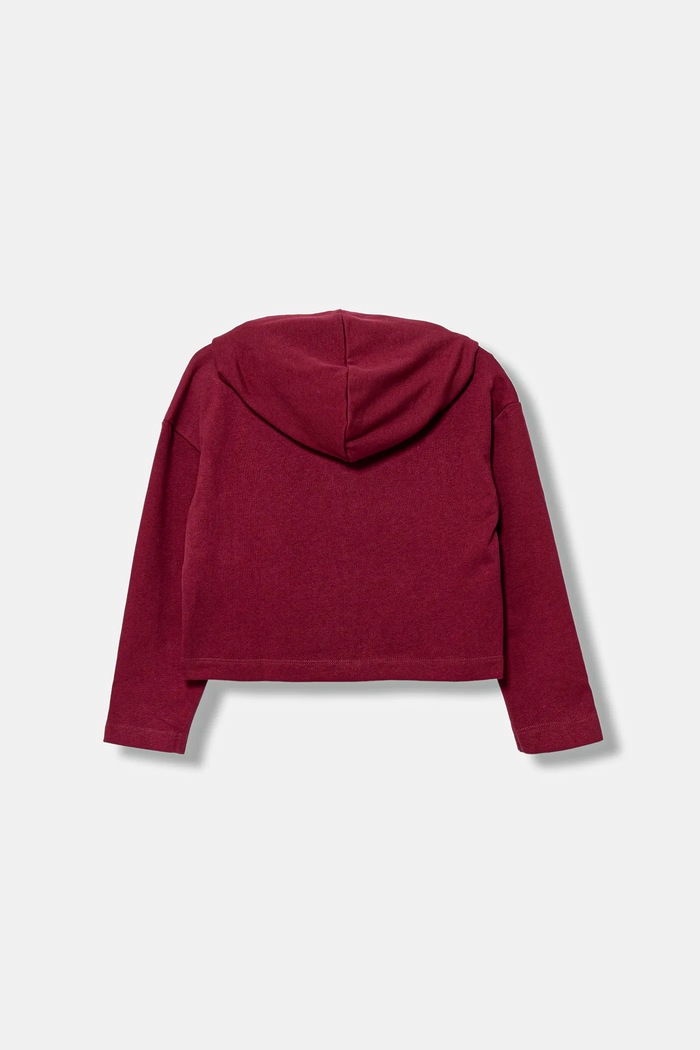 Detská bavlnená mikina United Colors of Benetton 3NBMC505E.G.seasonal burgundské AW25