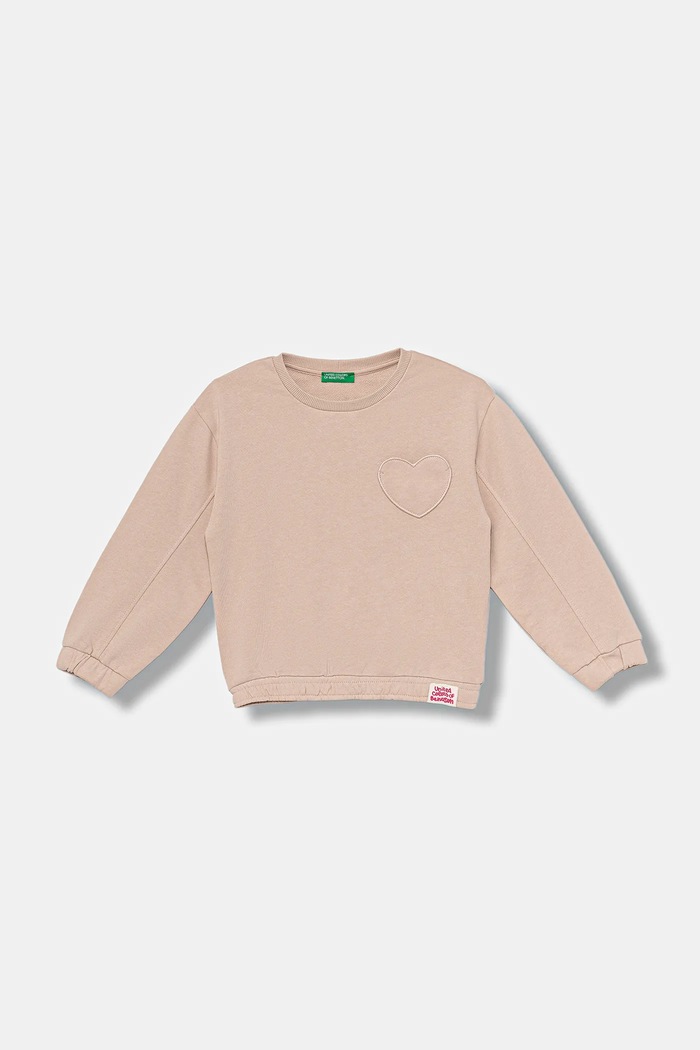 United Colors of Benetton bluza bawełniana dziecięca bawełna różowy 3NBMG10K2.P.seasonal