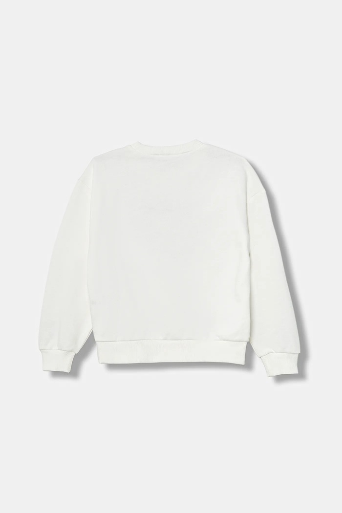 United Colors of Benetton hanorac de bumbac pentru copii 3J68C10Q0.G.seasonal alb AW25