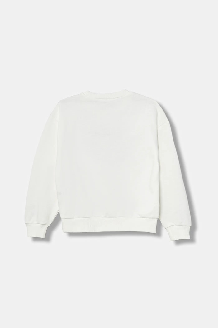 United Colors of Benetton hanorac de bumbac pentru copii 3J68C10Q0.G.seasonal alb AW25