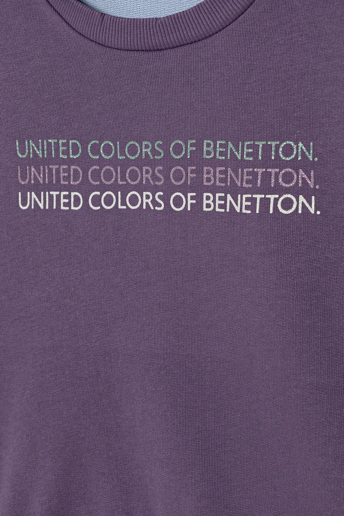 DÍVKA Dětská bavlněná mikina United Colors of Benetton 3J68C10Q0.G.seasonal fialová