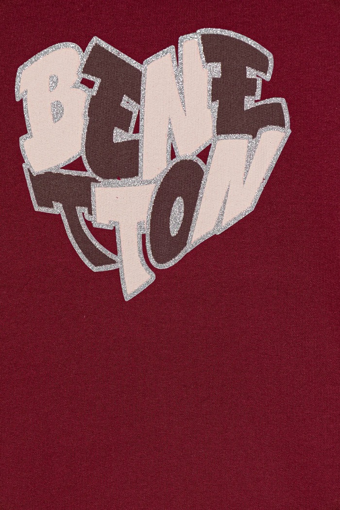 Dievča Detská bavlnená mikina United Colors of Benetton 3J68C10Q0.G.seasonal burgundské