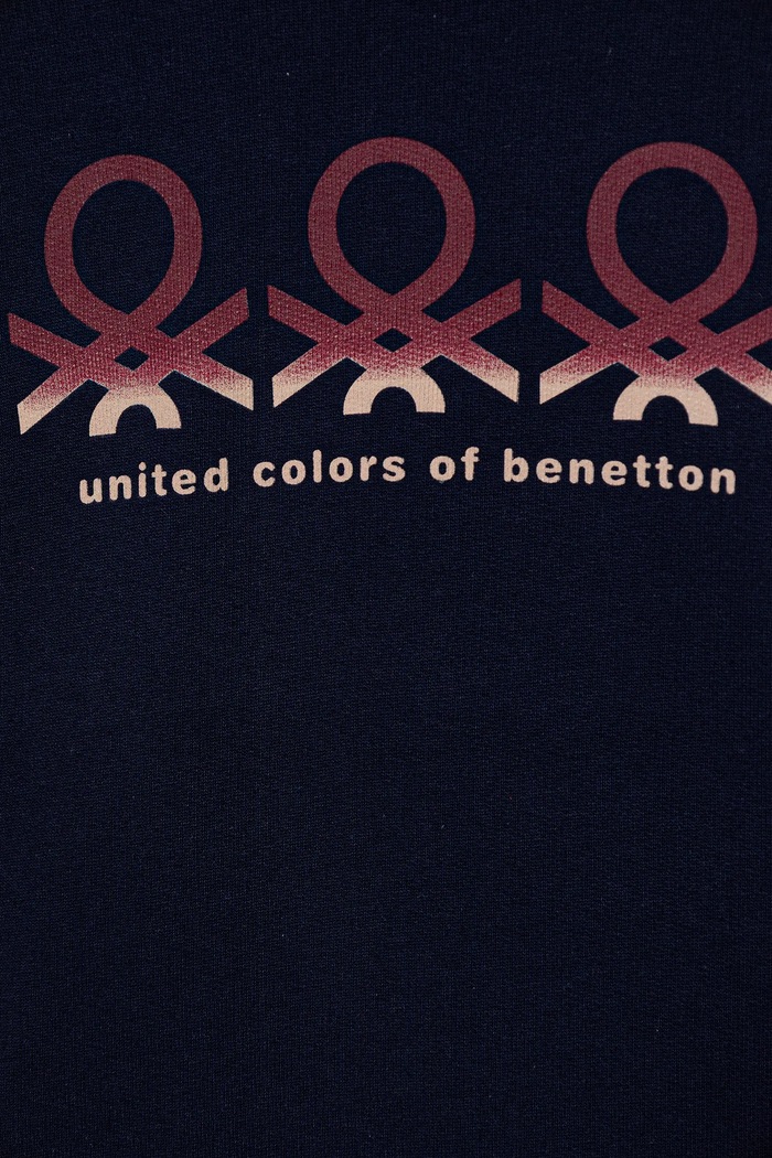Dziewczynka United Colors of Benetton bluza bawełniana dziecięca 3J68C204W.G.seasonal granatowy
