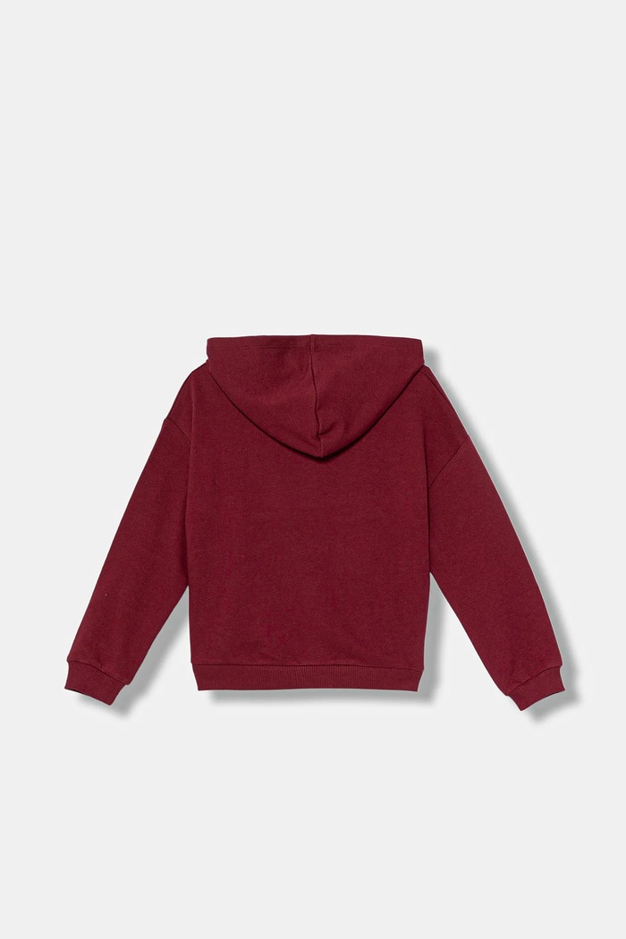 United Colors of Benetton bluza bawełniana dziecięca 3J68C204W.G.seasonal bordowy AW25