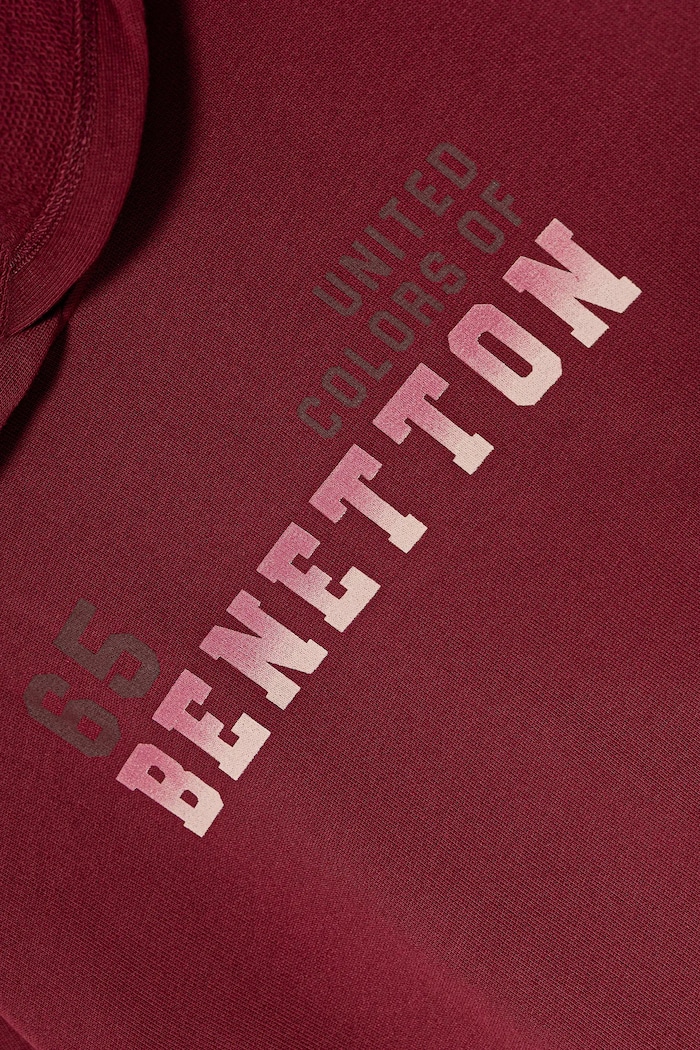 Dziewczynka United Colors of Benetton bluza bawełniana dziecięca 3J68C204W.G.seasonal bordowy