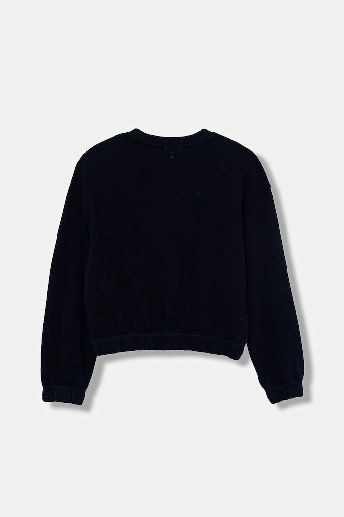 Detská bavlnená mikina United Colors of Benetton 33NVC10Q8.G.seasonal tmavomodrá AW25