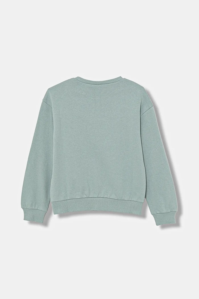 United Colors of Benetton hanorac de bumbac pentru copii 3UNIC10Q6.G.seasonal turcoaz AW25
