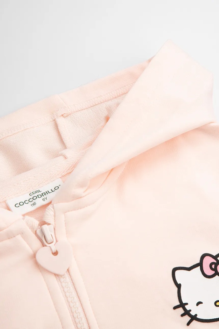 Dziewczynka Coccodrillo bluza z bawełną dziecięca ZC5132401LGD różowy