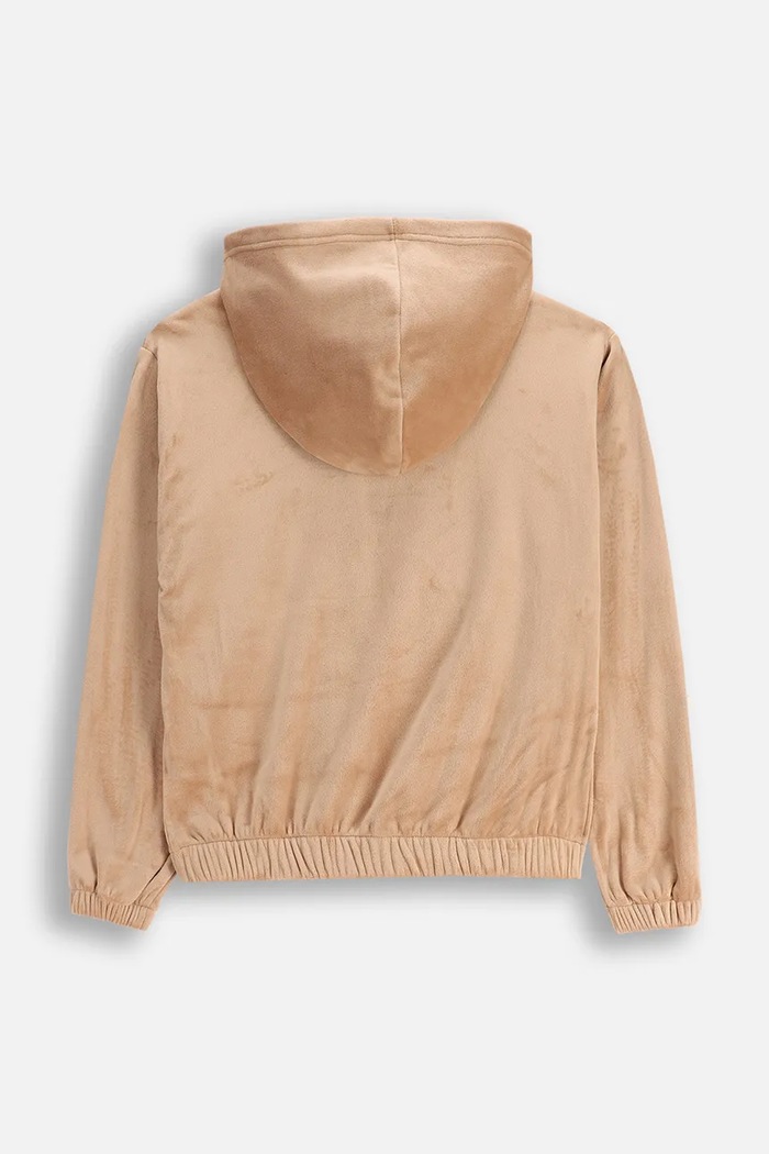 Detská bavlnená mikina Coccodrillo ZC5132401WGJ béžová AW25