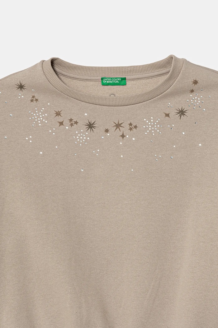 Dziewczynka United Colors of Benetton bluza dziecięca 3J73C10RA.G.Seasonal beżowy