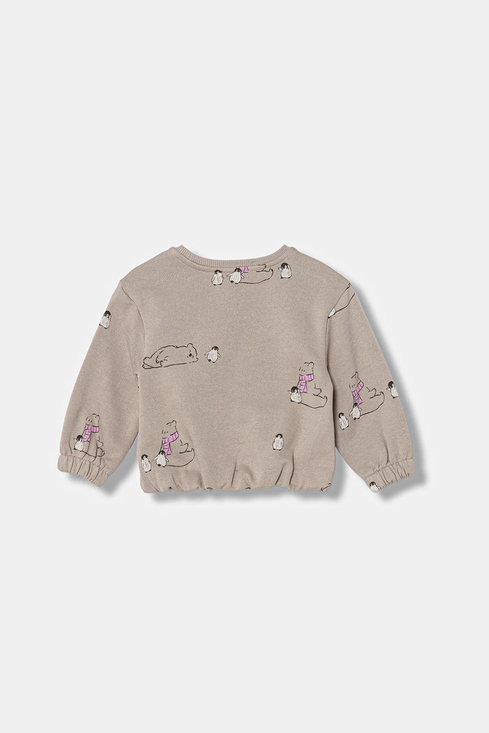 Mikina pre bábätká United Colors of Benetton 3TIKG10LE.P.Seasonal hnedá AW25