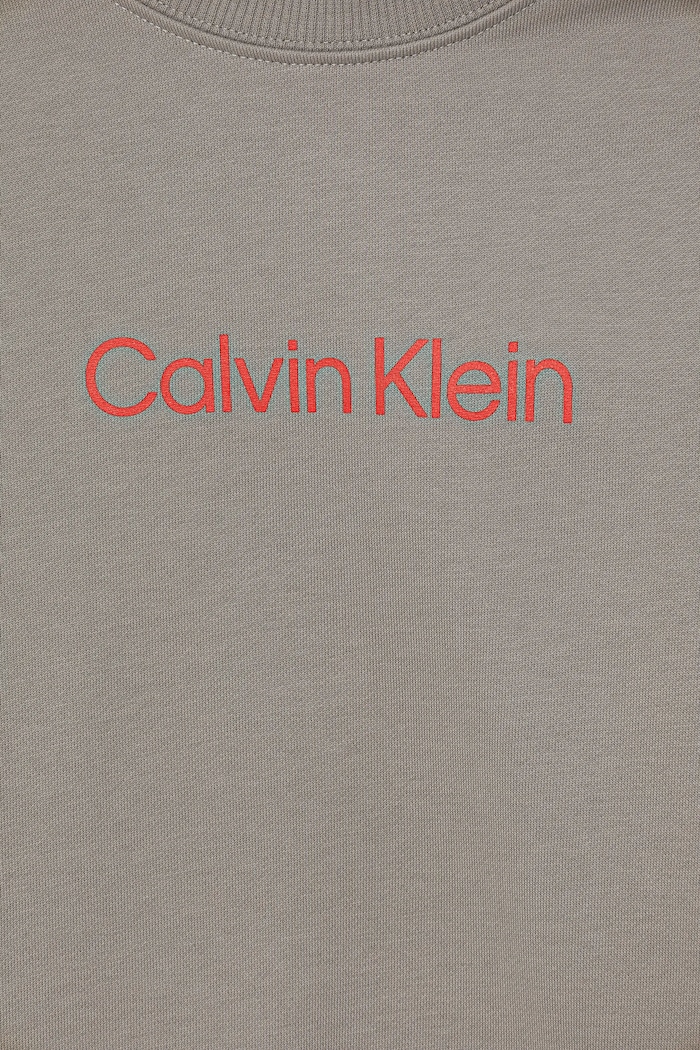CHLAPEC Dětská bavlněná mikina Calvin Klein Jeans IU0IU00680.9BYA šedá