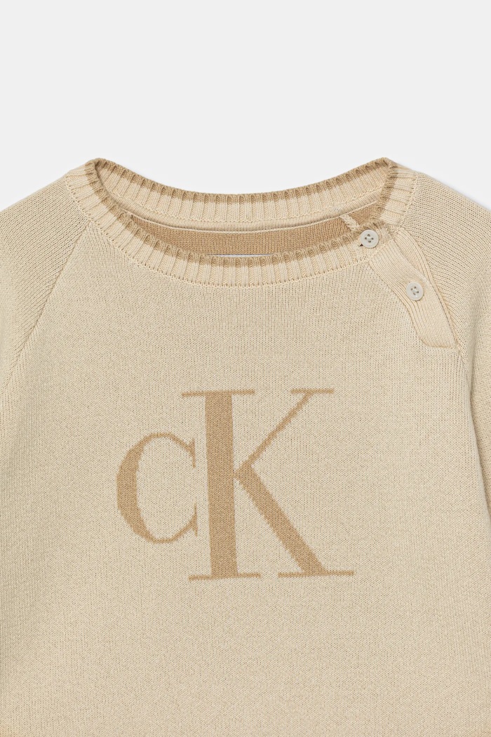 Băieți Calvin Klein Jeans pulover copii IN0IN00205.9BYA bej