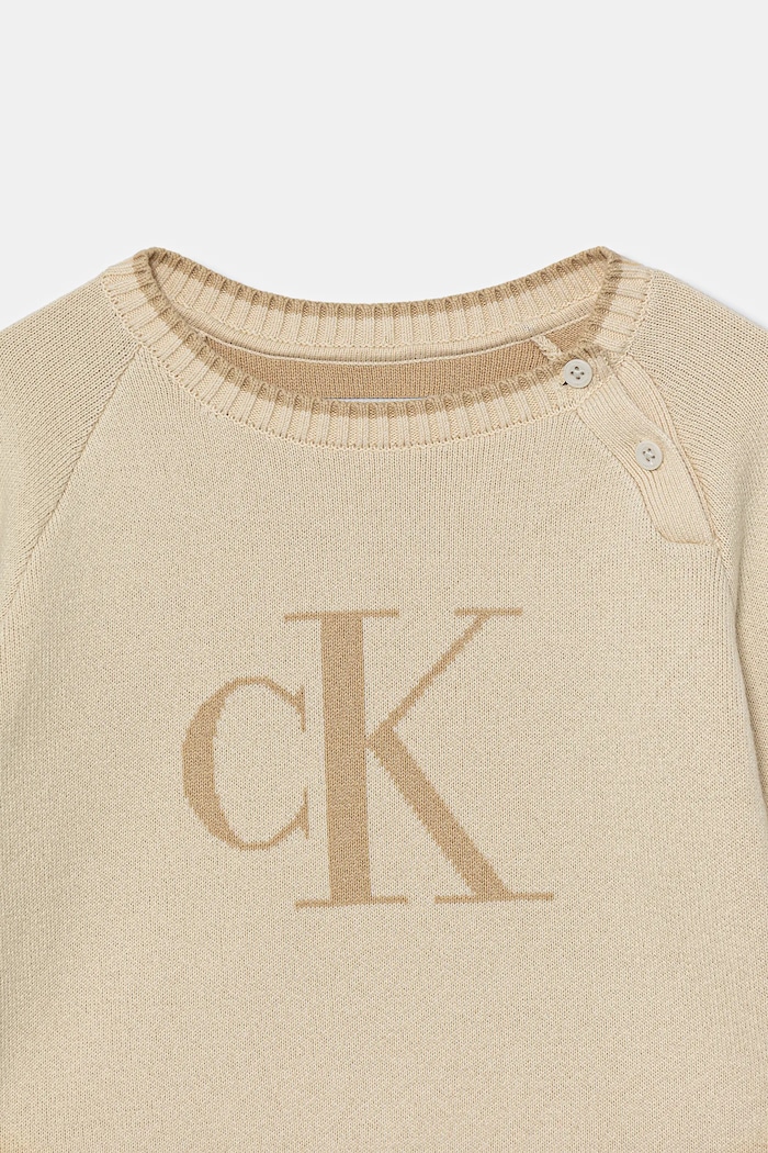 Băieți Calvin Klein Jeans pulover copii IN0IN00205.9BYA bej