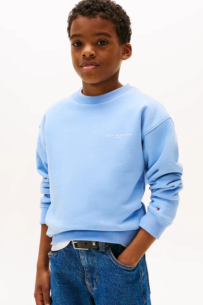 Bluza dziecięca Tommy Hilfiger KS0KS00640.116.122.9BYA niebieski
