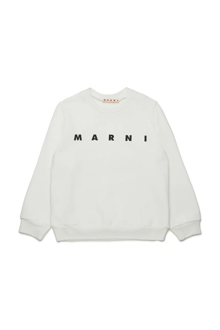 Detská bavlnená mikina Marni MS340U SWEAT-SHIRT bavlna béžová M01612
