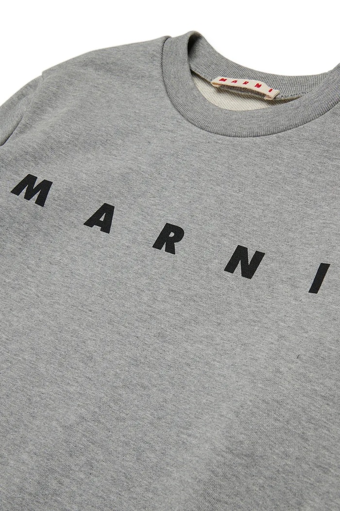 Marni bluza bawełniana dziecięca MS340U SWEAT-SHIRT szary M01612