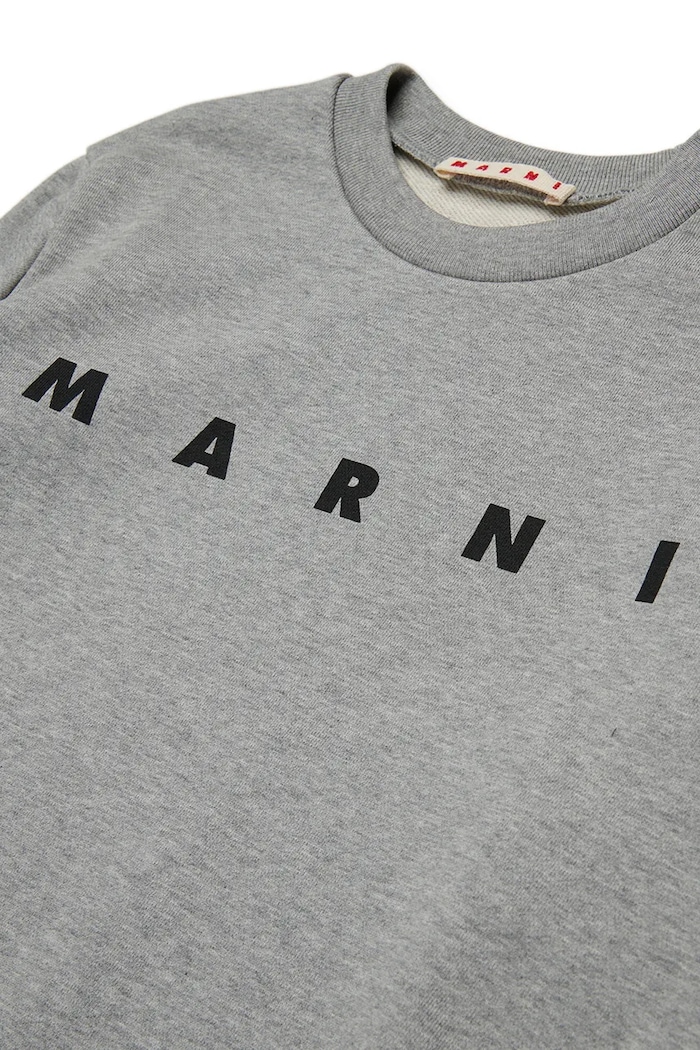 Marni bluza bawełniana dziecięca MS340U SWEAT-SHIRT szary M01612
