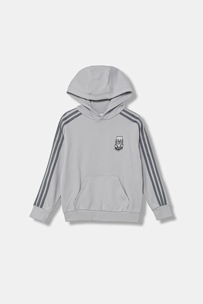 adidas Originals bluza bawełniana dziecięca JW7725 szary AW25