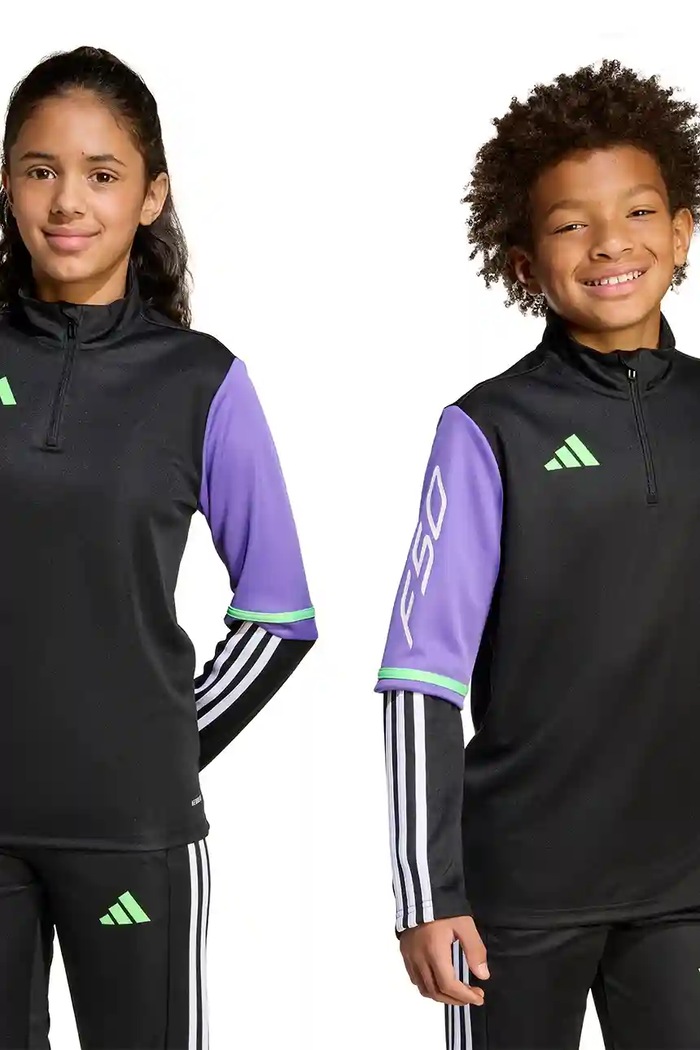 Detská mikina adidas Performance nášivka čierna JY5965