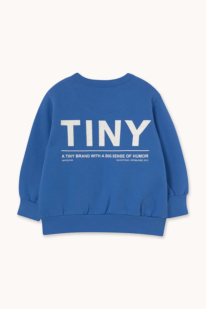 Deklice Otroški pulover Tinycottons TINY SWEATSHIRT AW25.009 modra