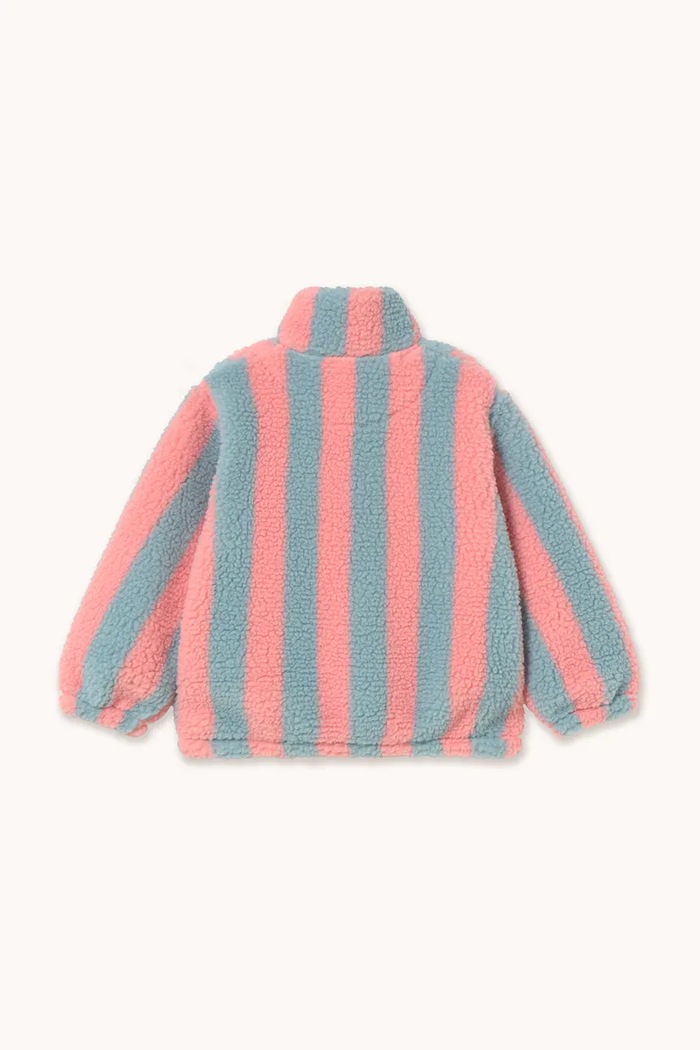 Băieți Tinycottons bluză copii STRIPES SHERPA SWEATSHIRT AW25.372 albastru