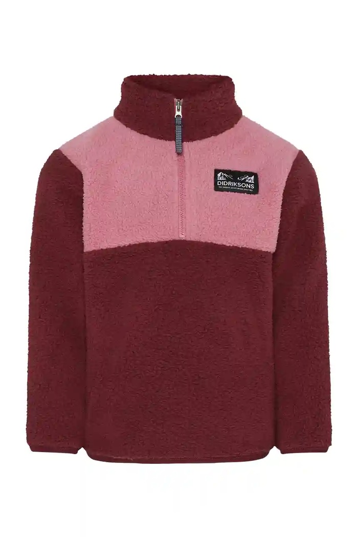 Μπλούζα Didriksons GOSIG KIDS HALFZIP 505536.9BYA μπορντό AW25