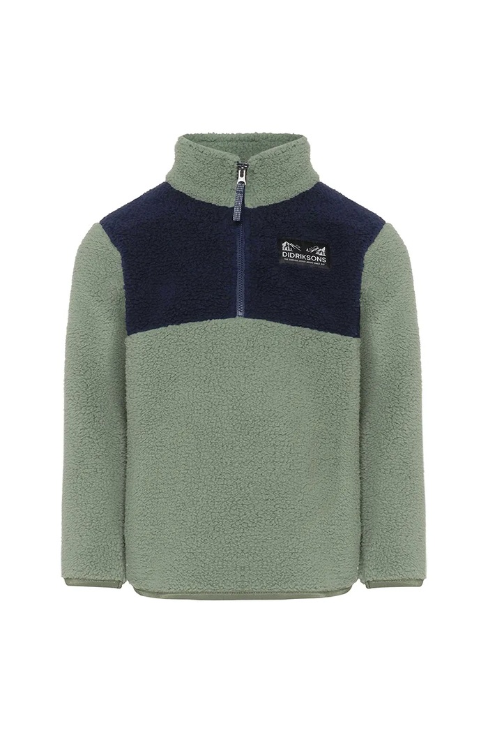 Μπλούζα Didriksons GOSIG KIDS HALFZIP 505536.9BYA πράσινο AW25