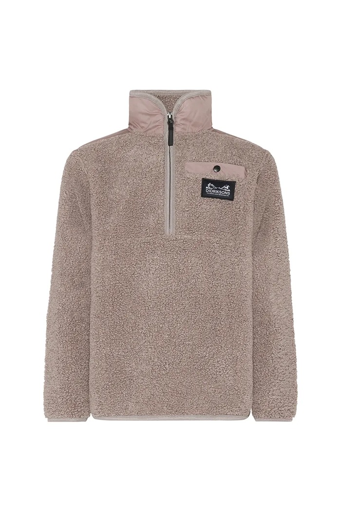 Μπλούζα Didriksons EXA KIDS HALF Z 505638.9BYA καφέ AW25