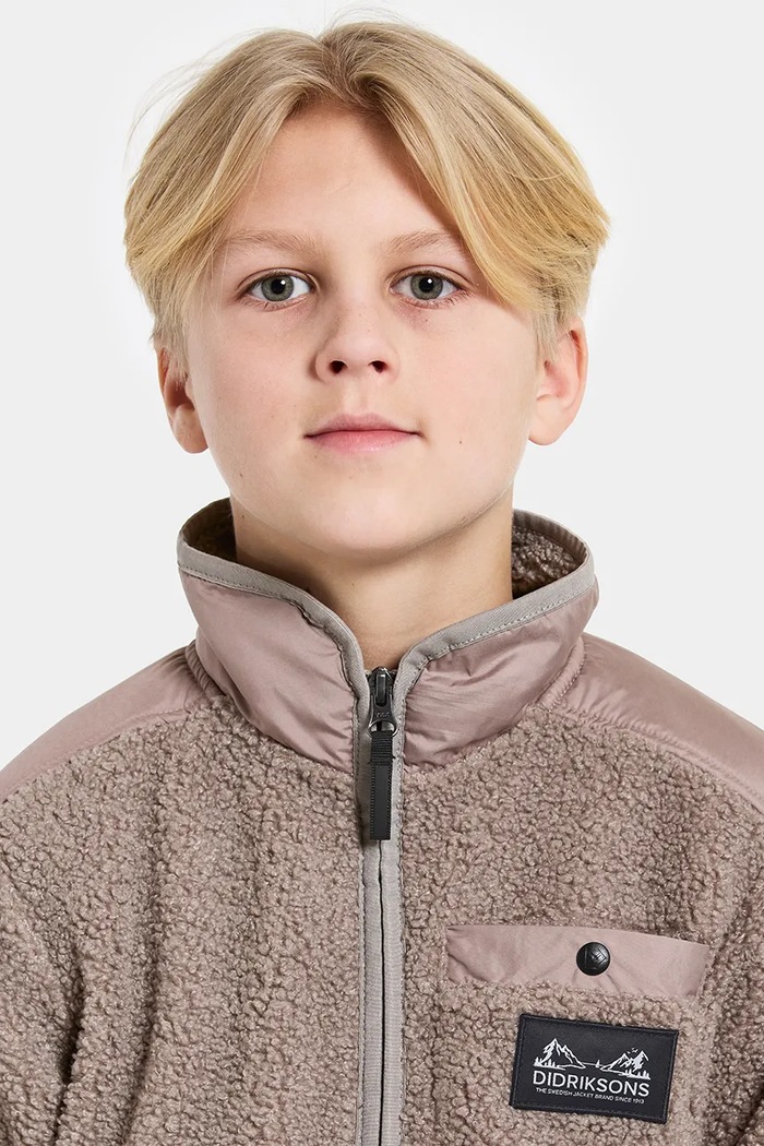 Μπλούζα Didriksons EXA KIDS HALF Z 505638.9BYA καφέ